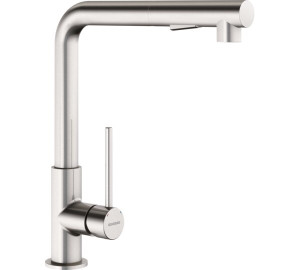 Grifo de cocina monomando con caño extraible Acero Inoxidable